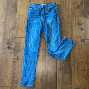 Joes dark wash straight leg skinny jeans